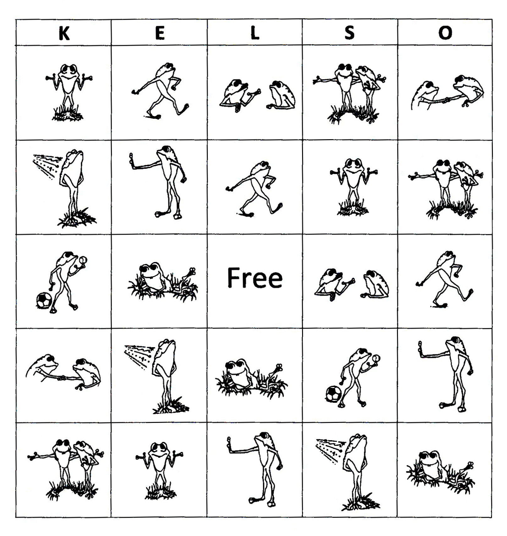 Elementary conflict management game bingo